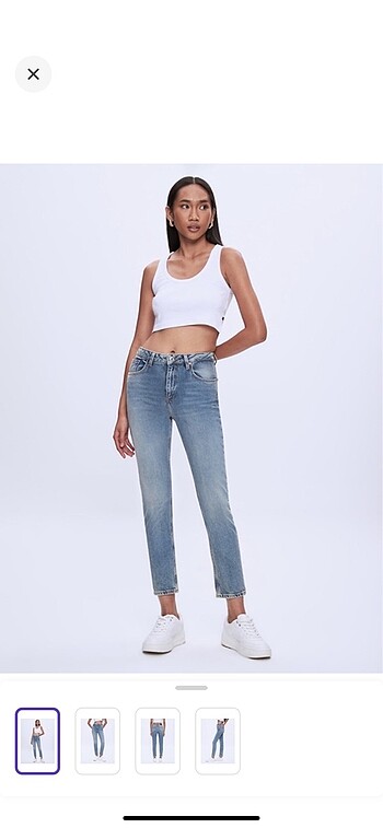 Yüksek bel slim jean