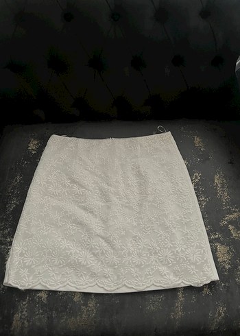 Koton Beyaz Dantel Detaylı Mini Etek - Görsel 3