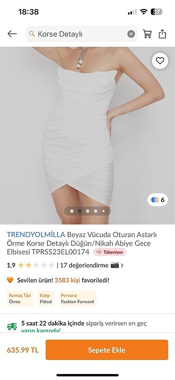m Beden Vücuda oturan astarlı örme korse detaylı gece elbisesi beyaz str