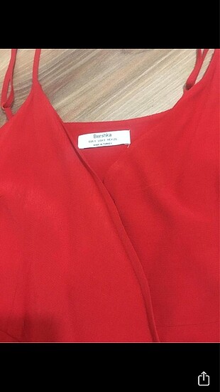 Bershka Bershka kırmızı askılı elbise