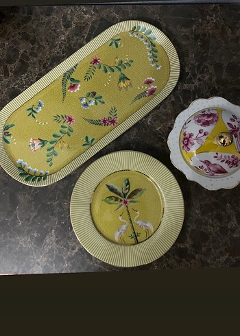 Sarı Çiçek Desenli Bohem Servislik Pip studio