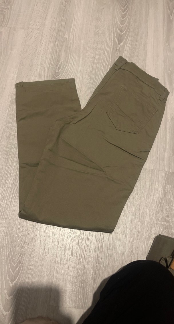 Erkek Kemerli Haki Regular Fit Pantolon - Görsel 2
