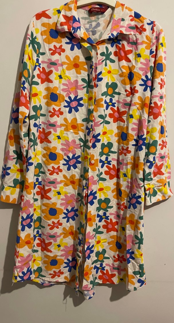 Çiçek Desenli Uzun Kadın Sabahlık - Görsel 2