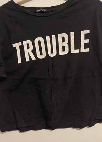 Siyah Baskılı Loose Fit Tişört - Görsel 2