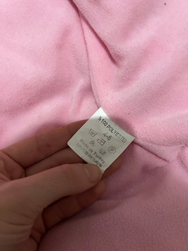 Kız Çocuk Pembe Baskılı Şişme Mont - Görsel 2