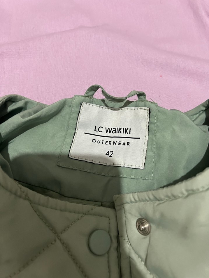 Düğmeli Gri Pastel Kadın Ceket - Görsel 2