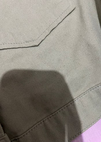 Kadın Haki Düğmeli Salaş Ceket - Görsel 3