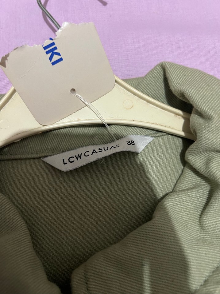 Kadın Haki Düğmeli Salaş Ceket - Görsel 2