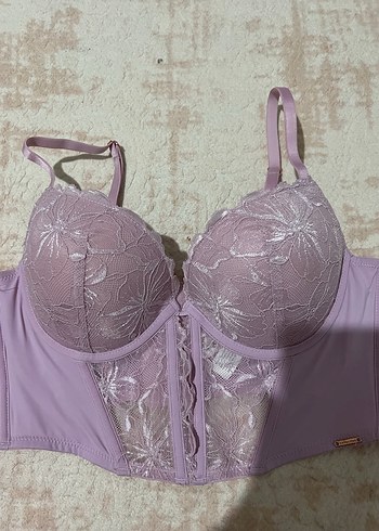 Bohem Tarzda Pembe Dantelli Sütyen - Görsel 4