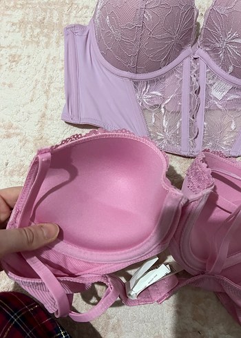 Bohem Tarzda Pembe Dantelli Sütyen - Görsel 2