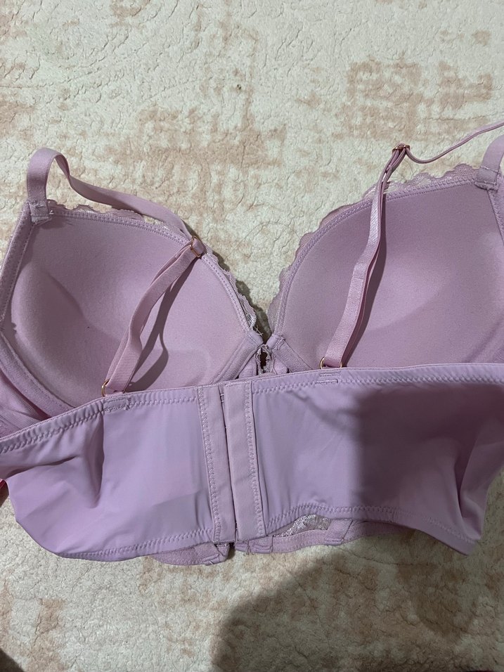 Bohem Tarzda Pembe Dantelli Sütyen - Görsel 5