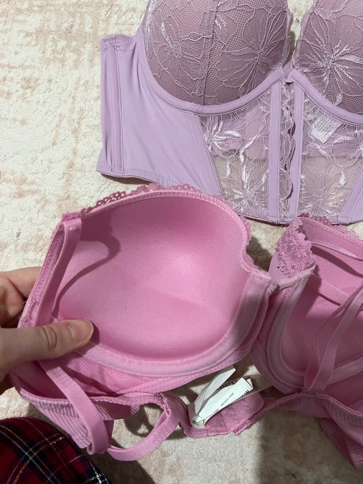 Bohem Tarzda Pembe Dantelli Sütyen - Görsel 2