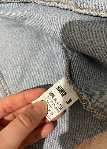 Düğmeli Mavi Kadın Denim Ceket - Görsel 4