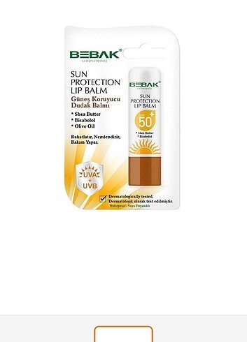 BEBAK SUN PROTECTİON LİP BALM