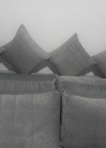 Gri Modern koltuk sirt minderi kiliflari - Görsel 5