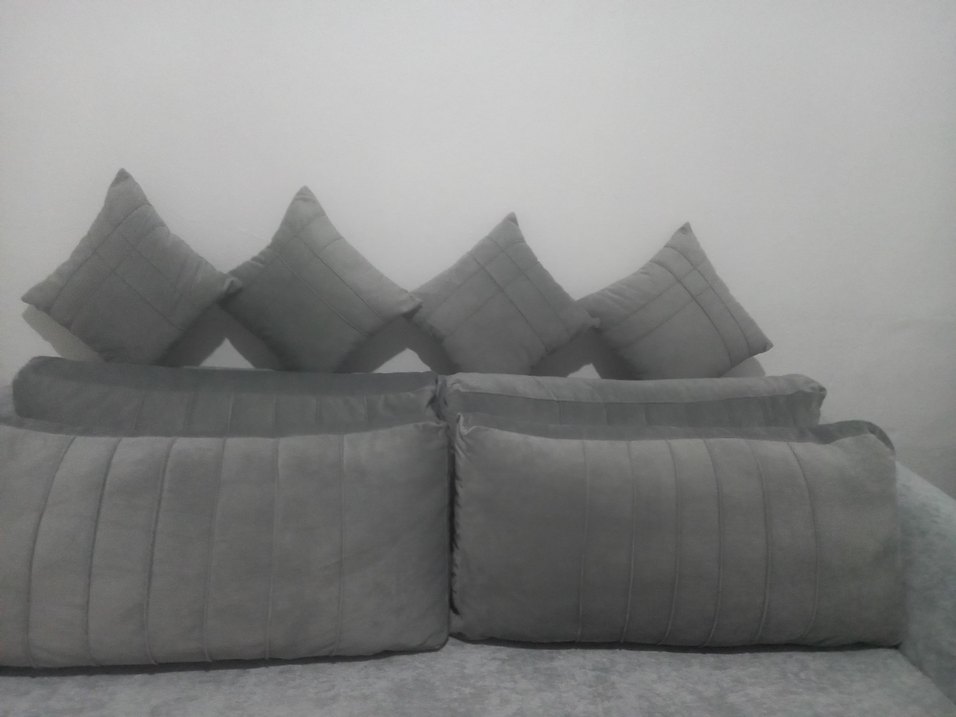 Gri Modern koltuk sirt minderi kiliflari - Görsel 4