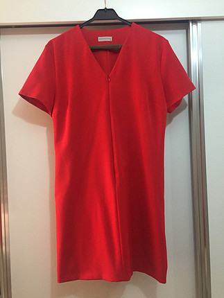 Mudo Mudo 42 beden canlı kırmızı elbise