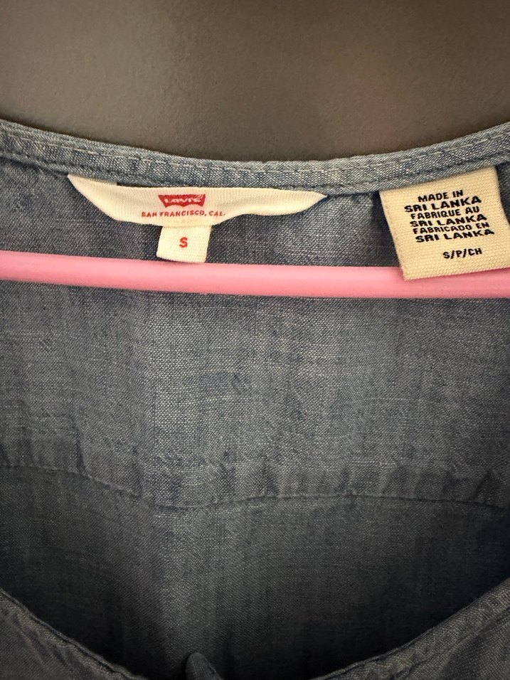 Levis Mavi Denim Kolsuz Midi Tulum - Görsel 3