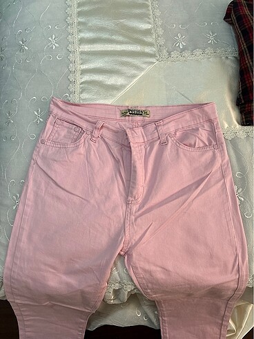 Pembe kadın pantolon