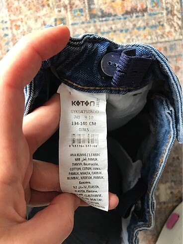 9 Yaş Beden mavi Renk Koton Kids Kot Şort