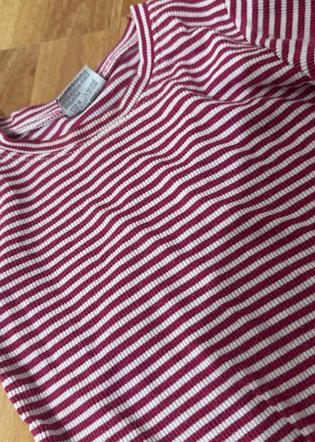 Bordo Çizgili Çocuk İçlik - Görsel 2