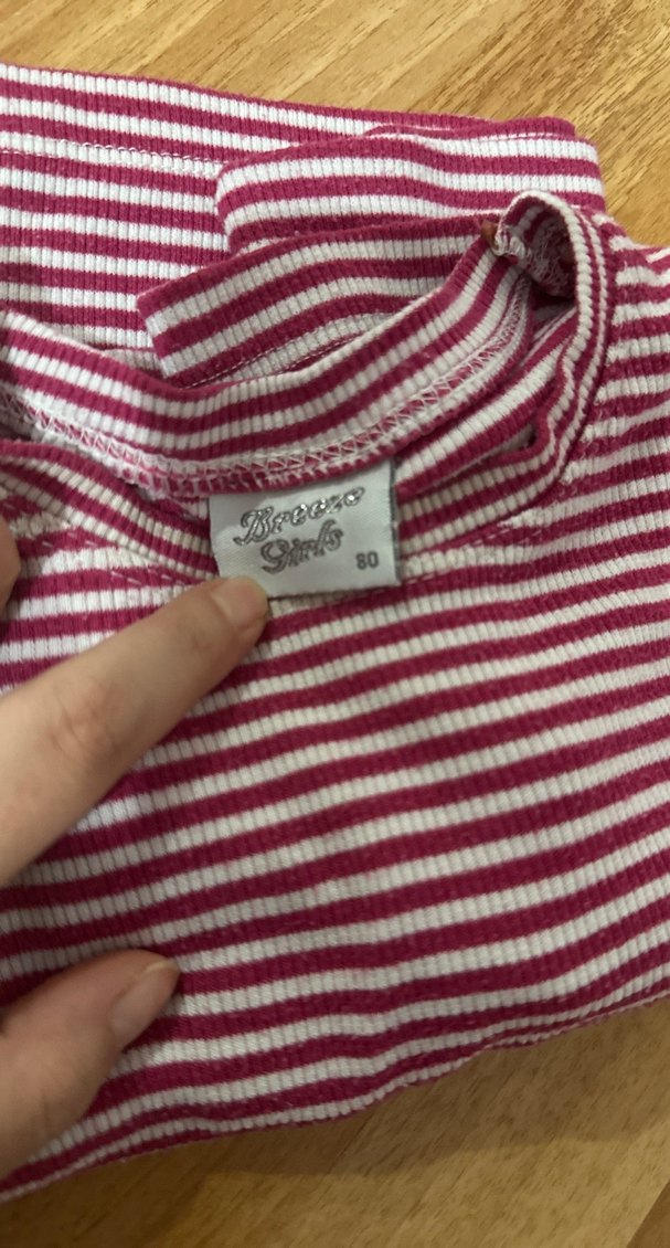 Bordo Çizgili Çocuk İçlik - Görsel 3