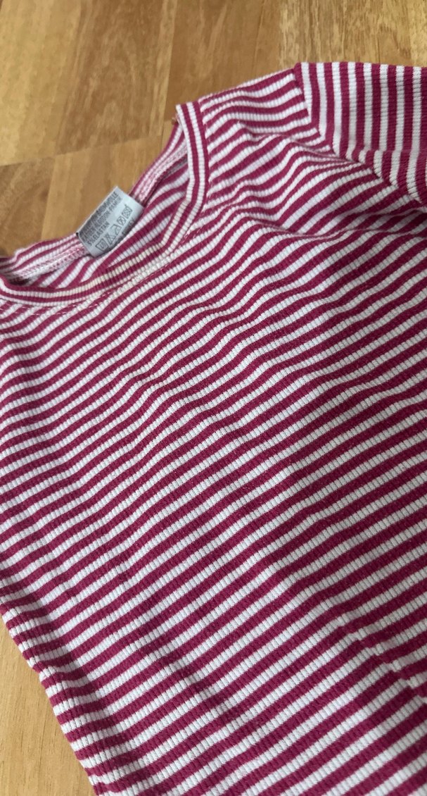 Bordo Çizgili Çocuk İçlik - Görsel 2