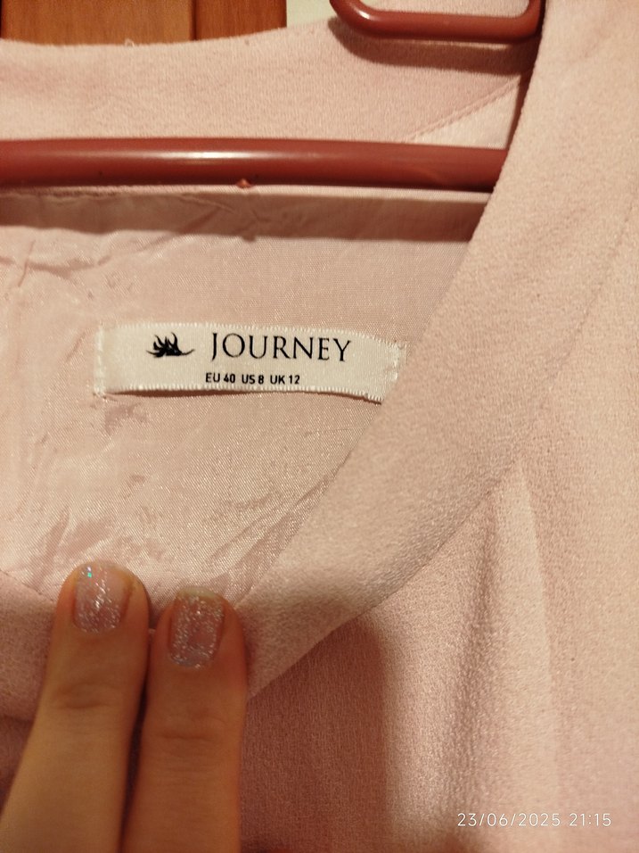 journey pudra pembe elbise - Görsel 2