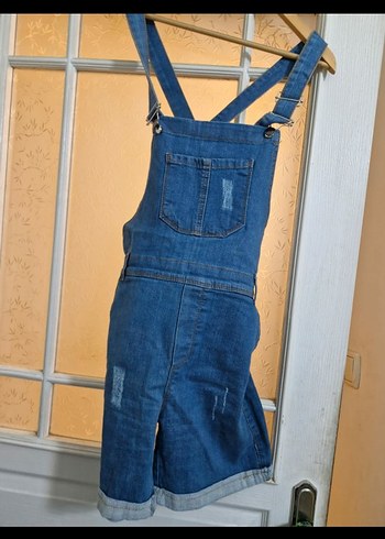 Kızlar için Mavi Kot Tulum - Görsel 2