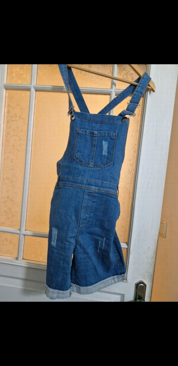 Kızlar için Mavi Kot Tulum - Görsel 2