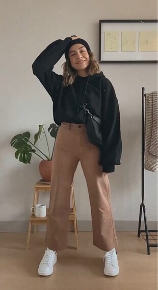 Gap Kahverengi Wide Leg Pantolon