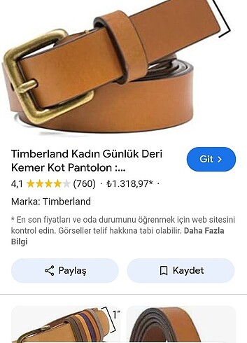 Timberland 0 deri kemer 