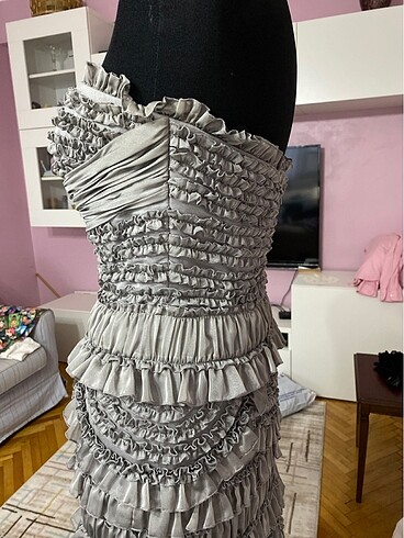 38 Beden gri Renk Pronovias abiye