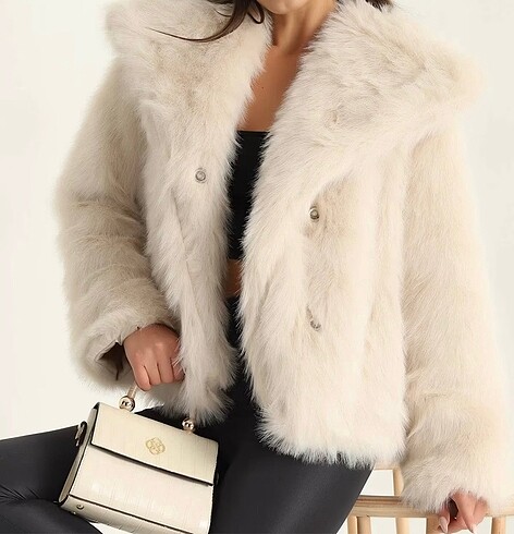 Zara Zara peluş kürk bej