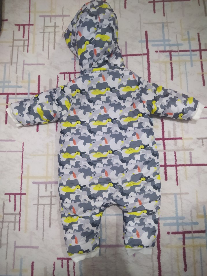 Kapüşonlu Kamuflaj Desenli Bebek Tulumu - Görsel 2