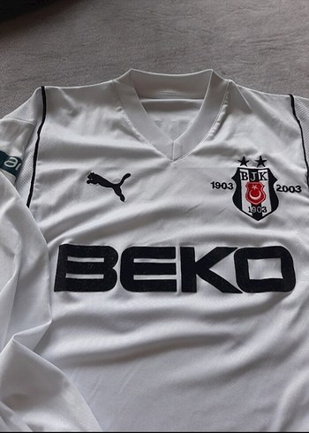 Beyaz Uzun Kollu BJK Spor Forması
