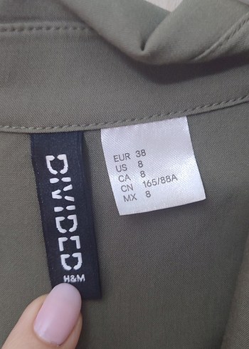 H&M Düğmeli V Yaka Uzun TUNİK ELBİSE