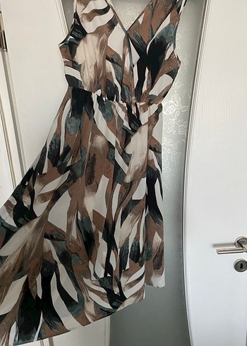 V Yaka Salaş Bohem Uzun Elbise - Görsel 3