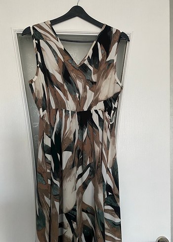 V Yaka Salaş Bohem Uzun Elbise - Görsel 8