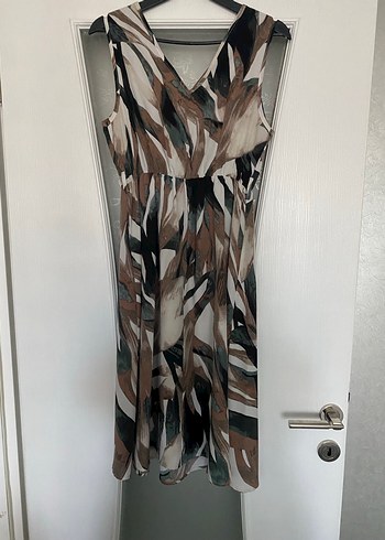 V Yaka Salaş Bohem Uzun Elbise - Görsel 5