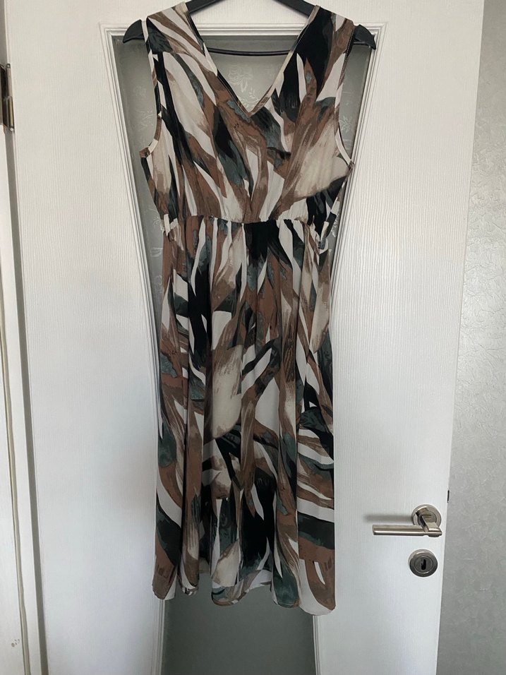 V Yaka Salaş Bohem Uzun Elbise - Görsel 5