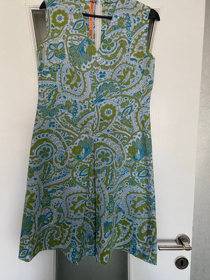 Bohem V Yaka Uzun Desenli elbise - Görsel 2