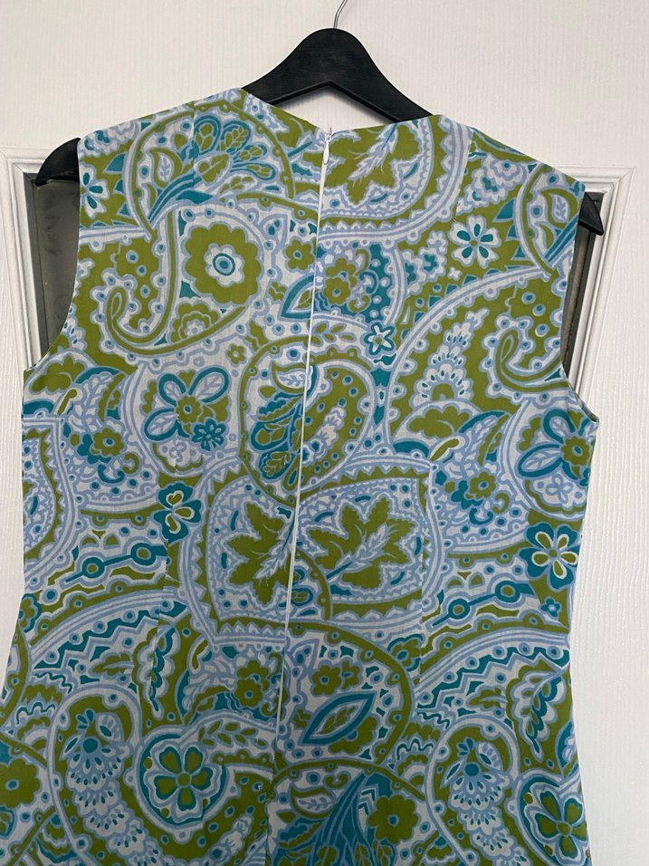 Bohem V Yaka Uzun Desenli elbise - Görsel 4