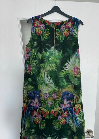 Yeşil Desenli Midi Bohem Elbise - Görsel 7