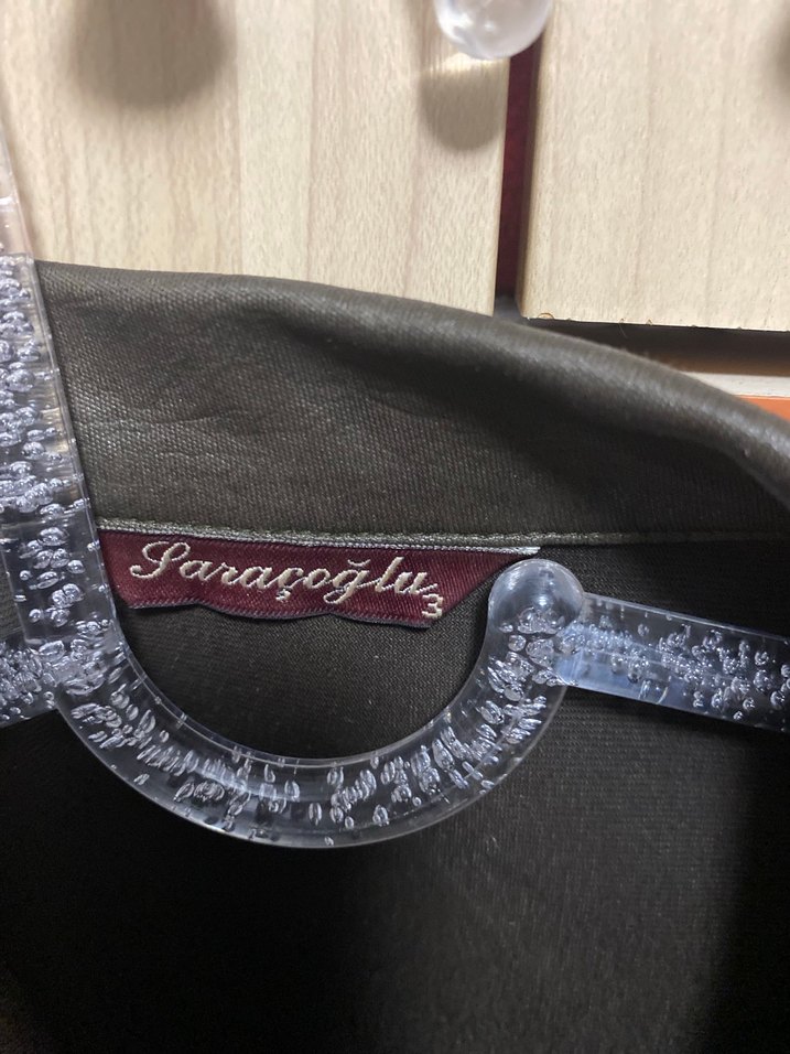 Düğmeli Süet Gri Kadın Gömlek - Görsel 3