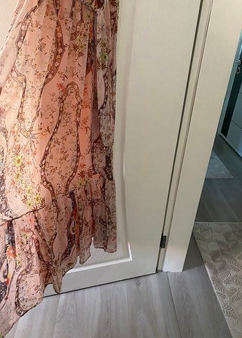 Pembe Bohem Yılan Desenli Uzun Elbise - Görsel 6