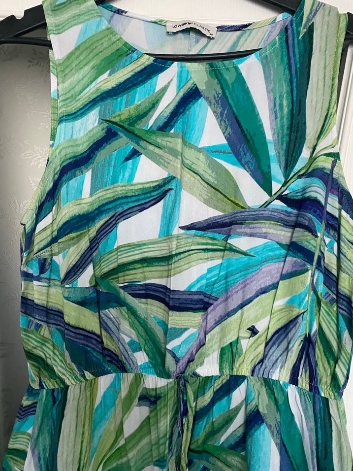 Kadın Çok Renkli Bohem Uzun elbise - Görsel 2