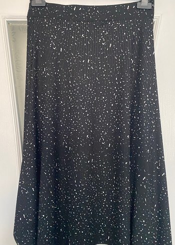 Kadın Siyah Uzun Drapeli Etek - Görsel 2