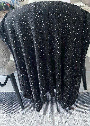 Kadın Siyah Uzun Drapeli Etek - Görsel 7