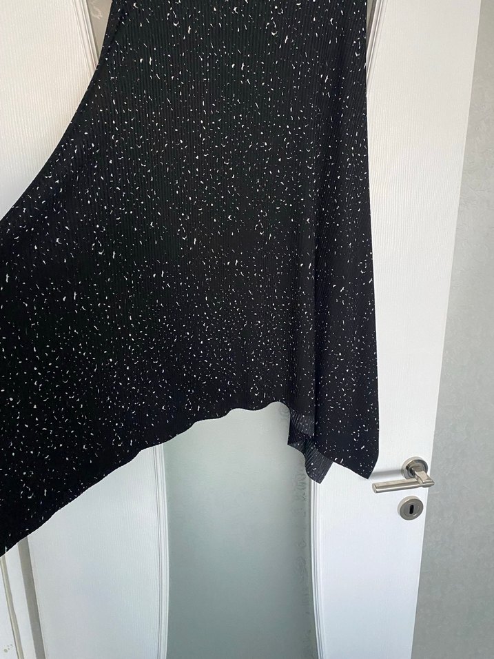 Kadın Siyah Uzun Drapeli Etek - Görsel 4